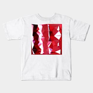 Barn Red Abstract Low Polygon Background Kids T-Shirt